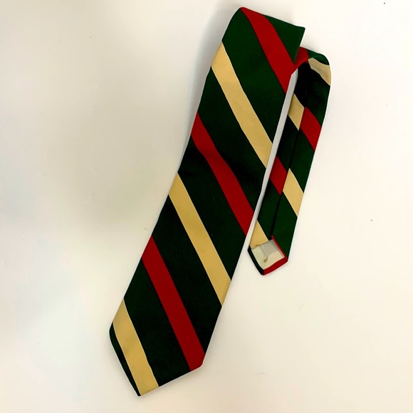 Dayton’s For Men | Green Striped Long Neck Tie | Fashion Neckwear - Picture 2 of 8